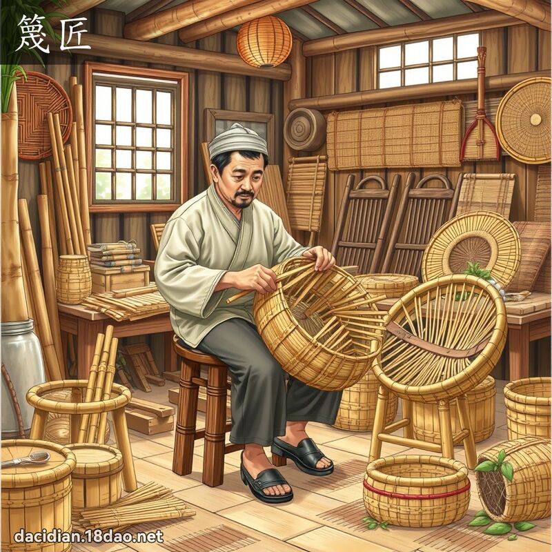 篾匠 - 国语大辞典配图
