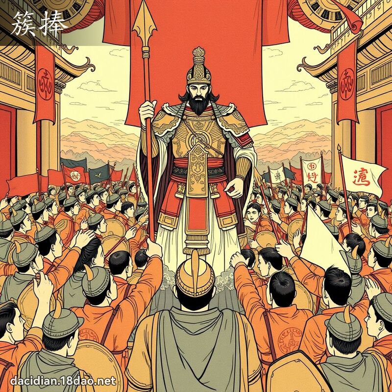 簇捧 - 國語大辭典配圖
