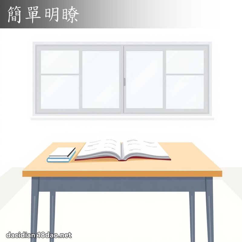 簡單明瞭 - 國語大辭典配圖