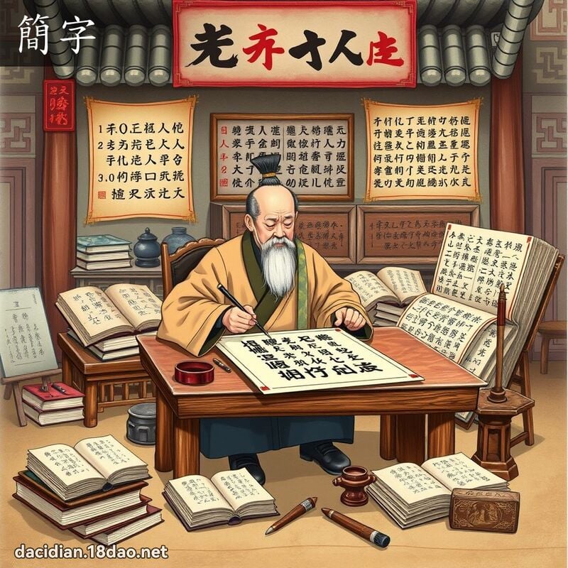 簡字 - 國語大辭典配圖