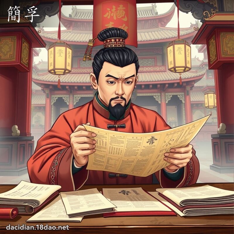 簡孚 - 國語大辭典配圖