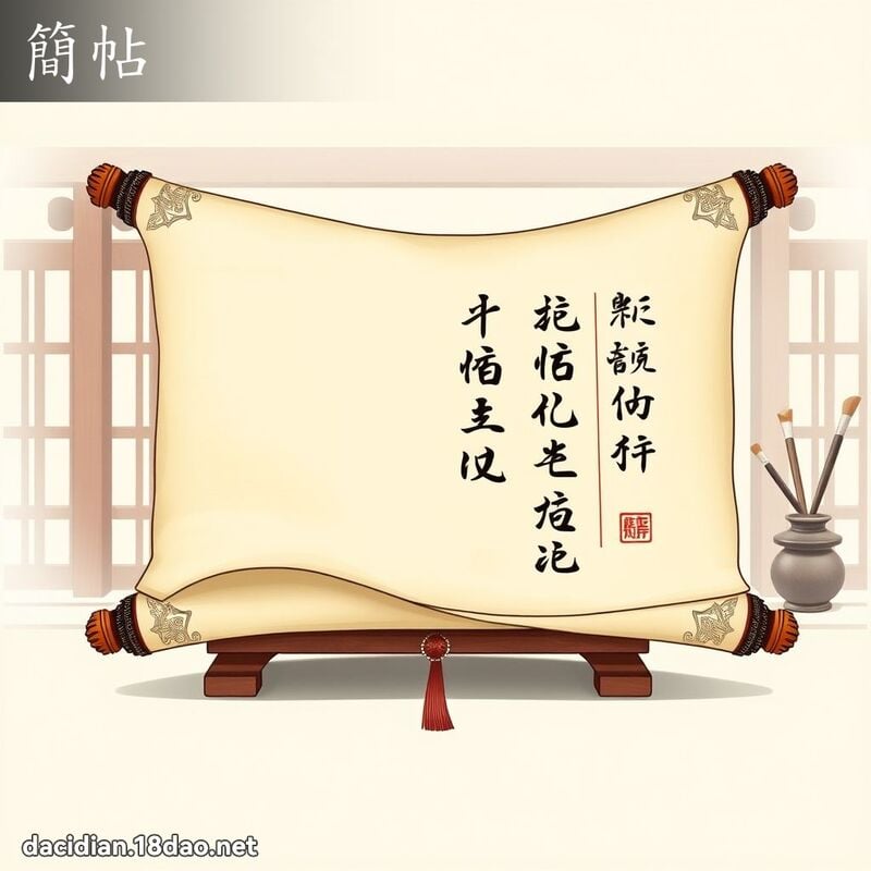 簡帖 - 國語大辭典配圖