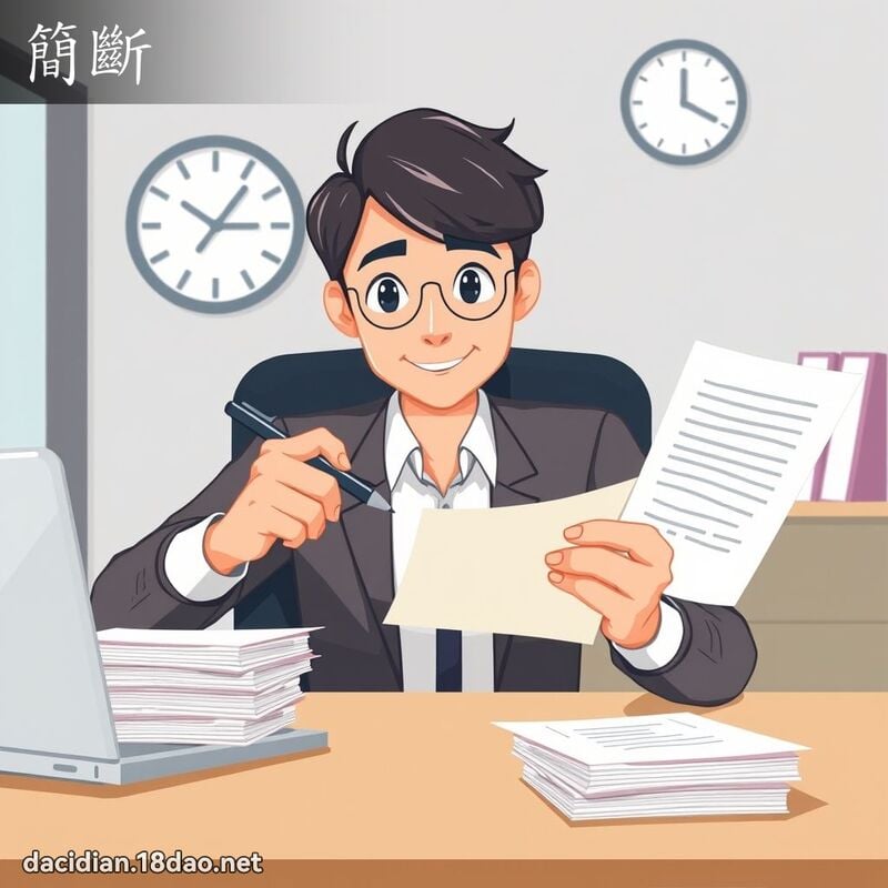 簡斷 - 國語大辭典配圖
