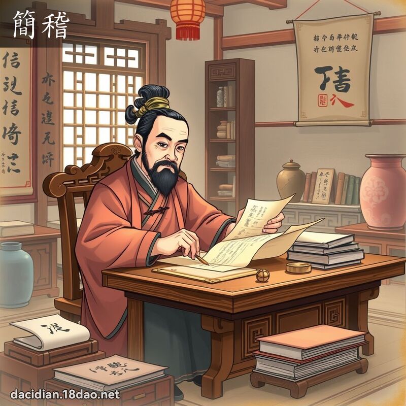 簡稽 - 國語大辭典配圖