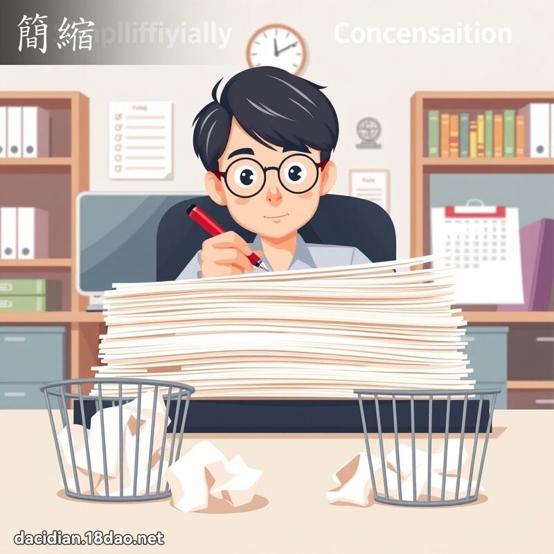 簡縮 - 國語大辭典配圖