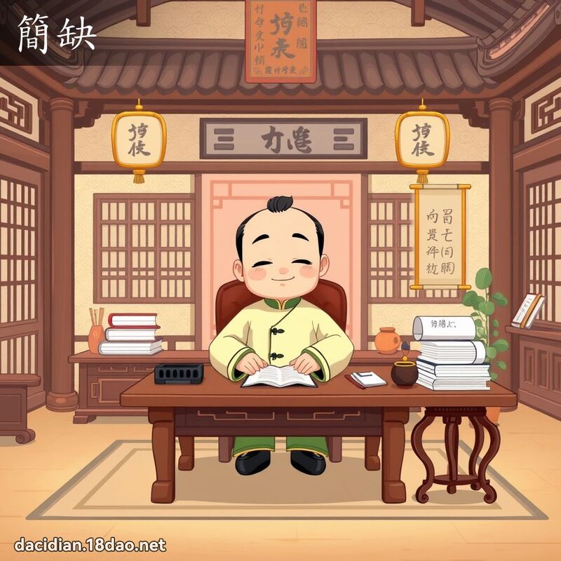 簡缺 - 國語大辭典配圖