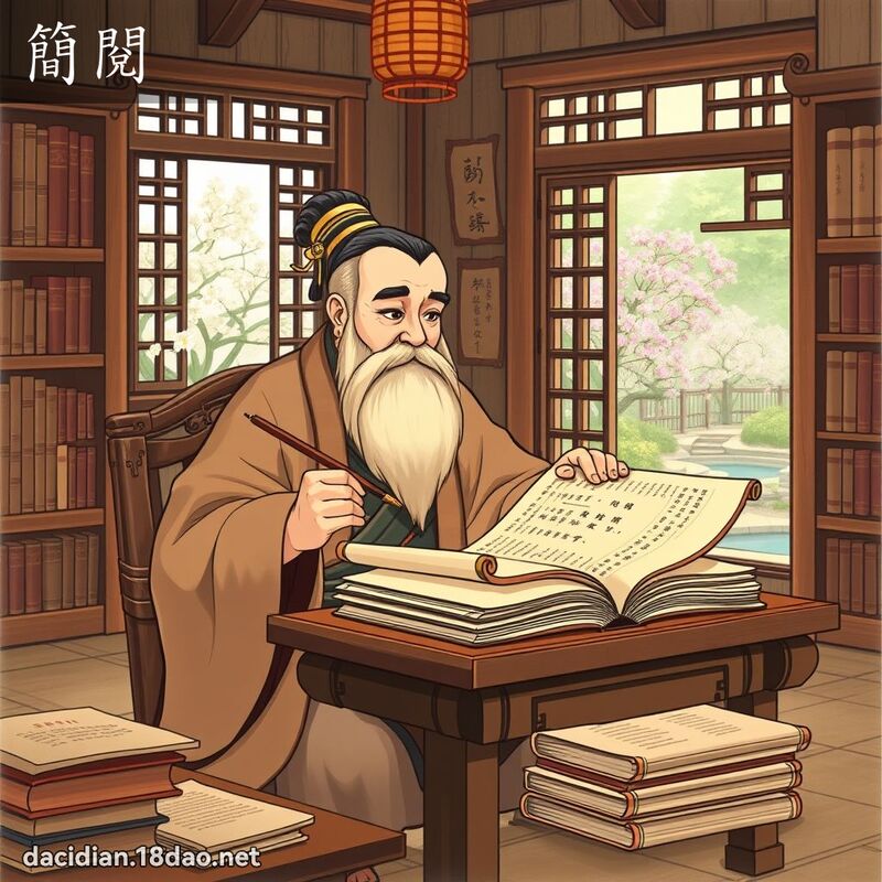 簡閱 - 國語大辭典配圖