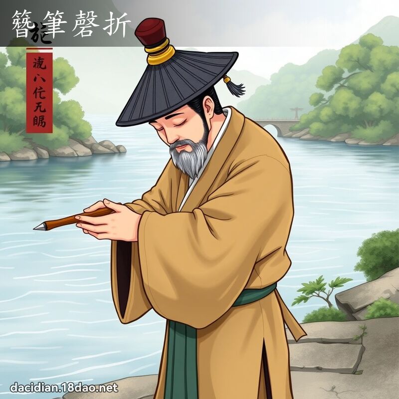 簪笔磬折 - 国语大辞典配图