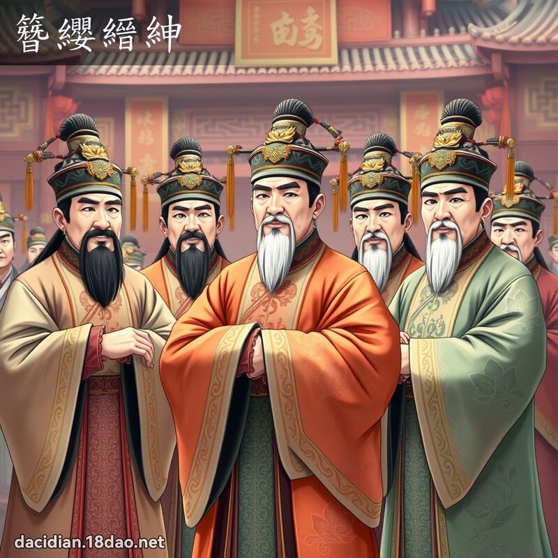 簪缨縉绅 - 国语大辞典配图