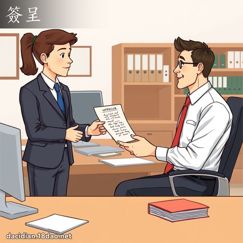 签呈 - 国语大辞典配图