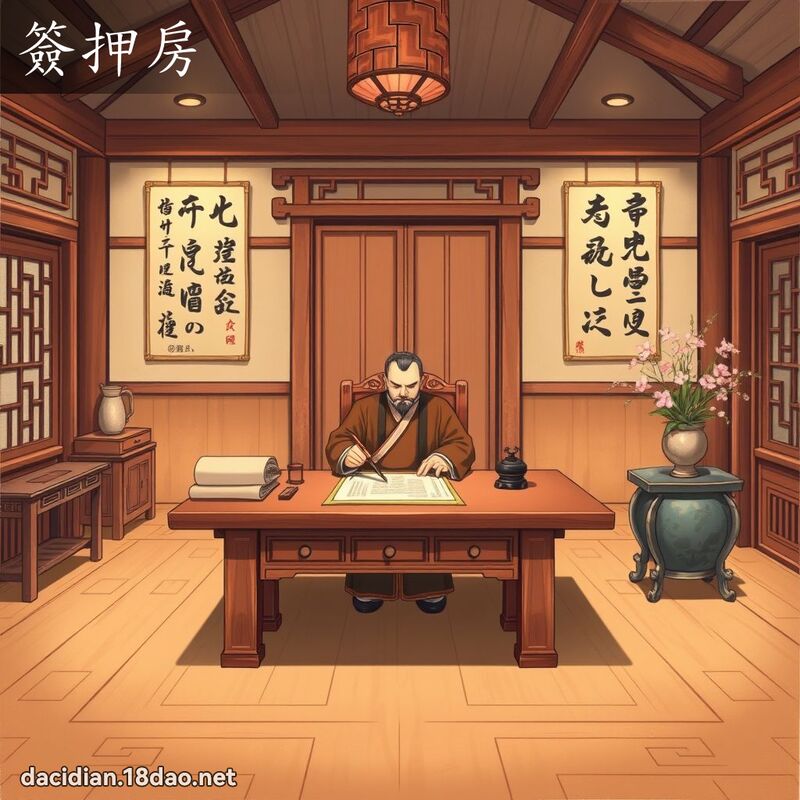 簽押房 - 國語大辭典配圖