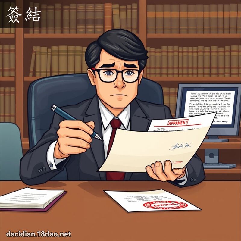 簽結 - 國語大辭典配圖