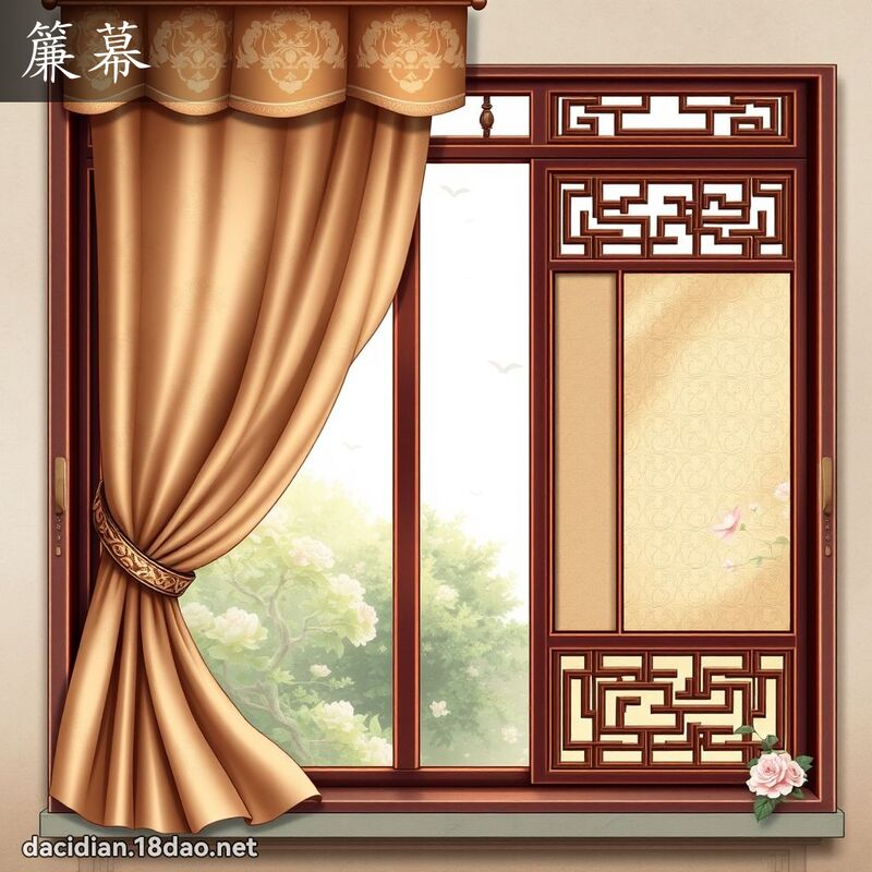 簾幕 - 國語大辭典配圖