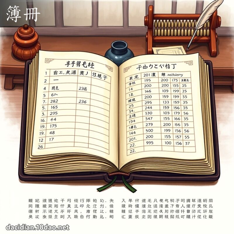 簿冊 - 國語大辭典配圖