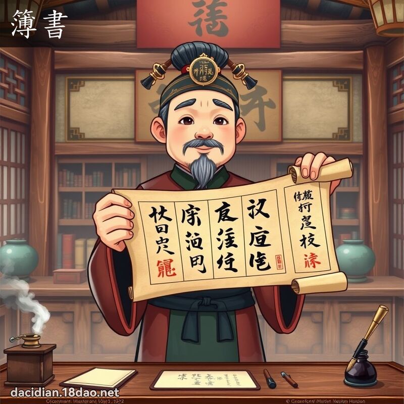 簿書 - 國語大辭典配圖