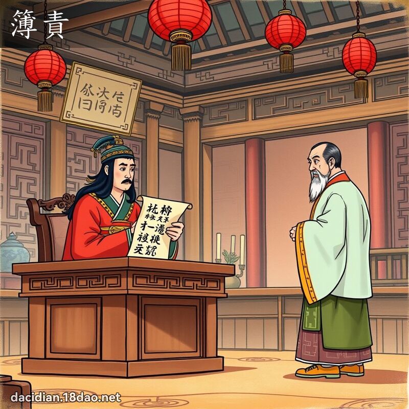 簿责 - 国语大辞典配图