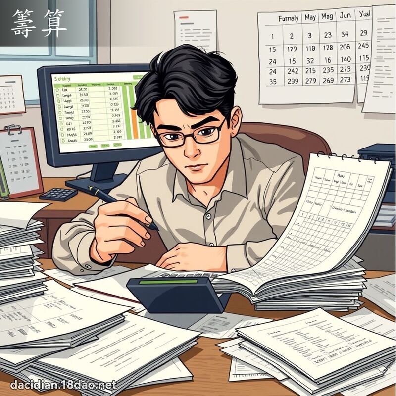 籌算 - 國語大辭典配圖