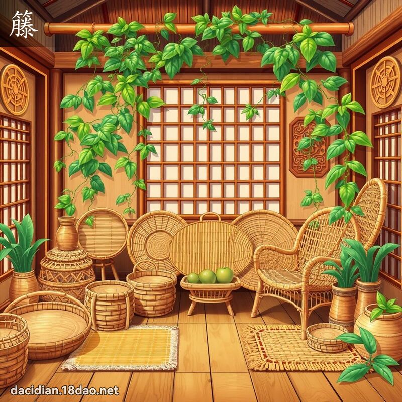 籐 - 国语大辞典配图