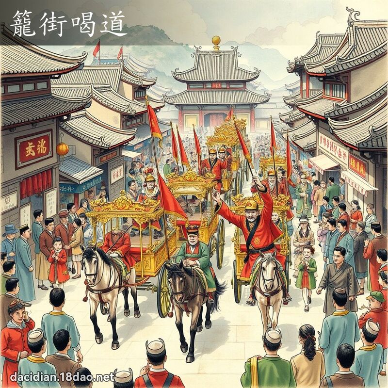 籠街喝道 - 國語大辭典配圖