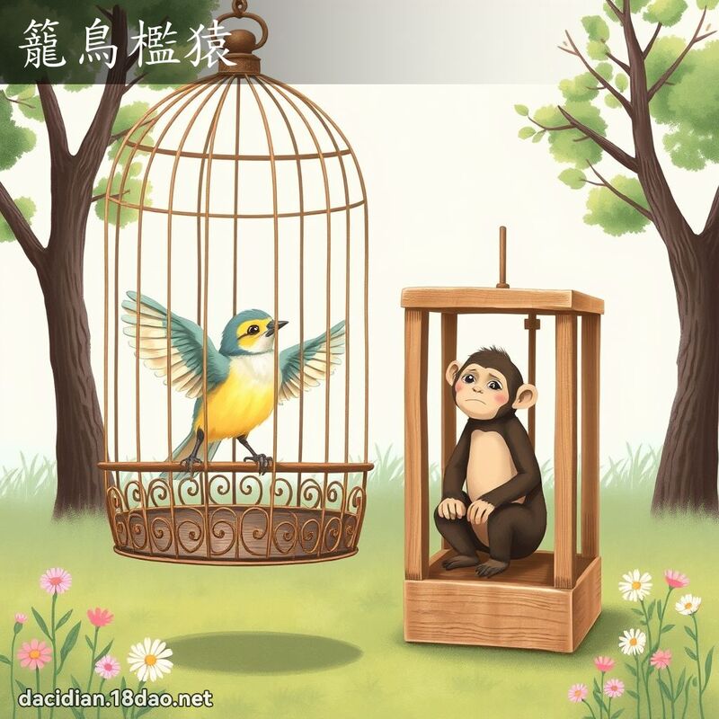 籠鳥檻猿 - 國語大辭典配圖