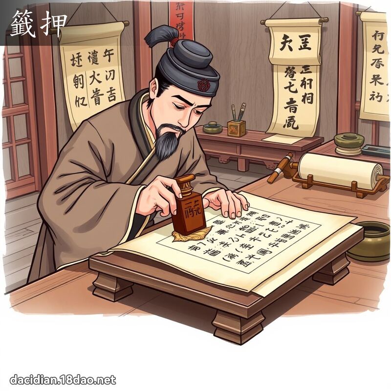籤押 - 國語大辭典配圖