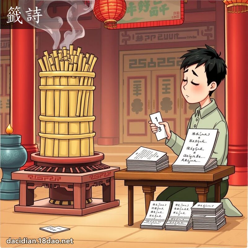 籤詩 - 國語大辭典配圖