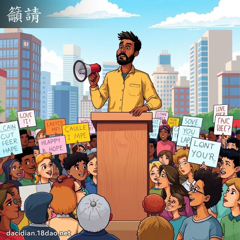籲請 - 國語大辭典配圖