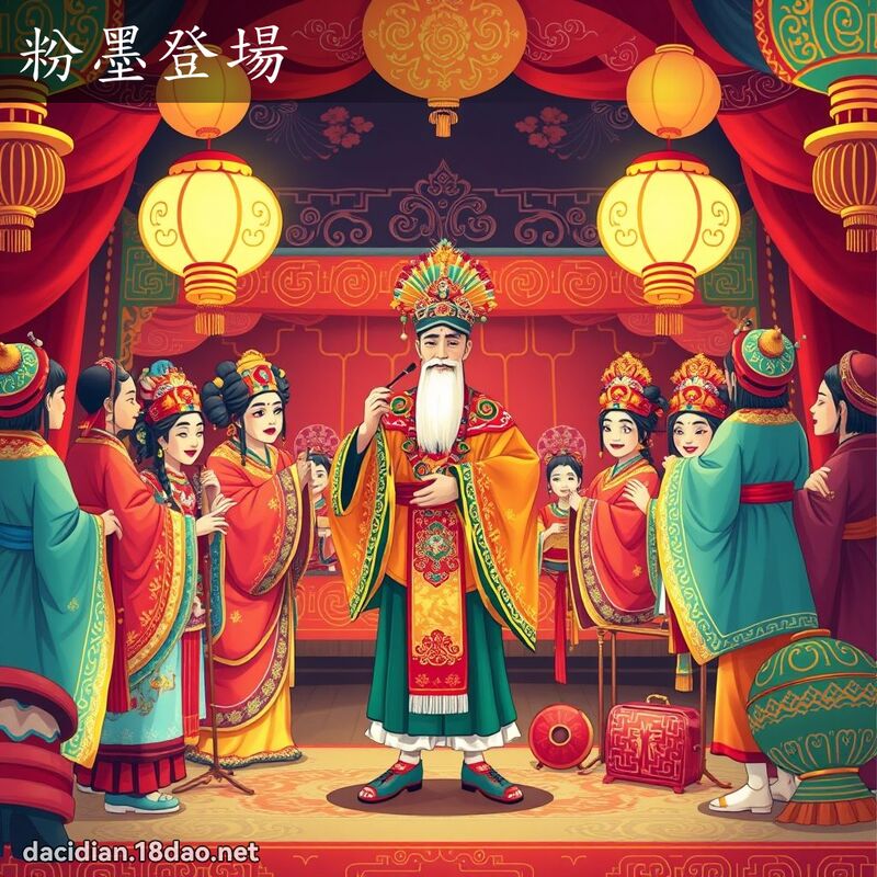 粉墨登場 - 國語大辭典配圖