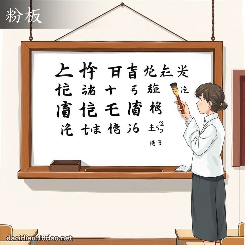粉板 - 國語大辭典配圖