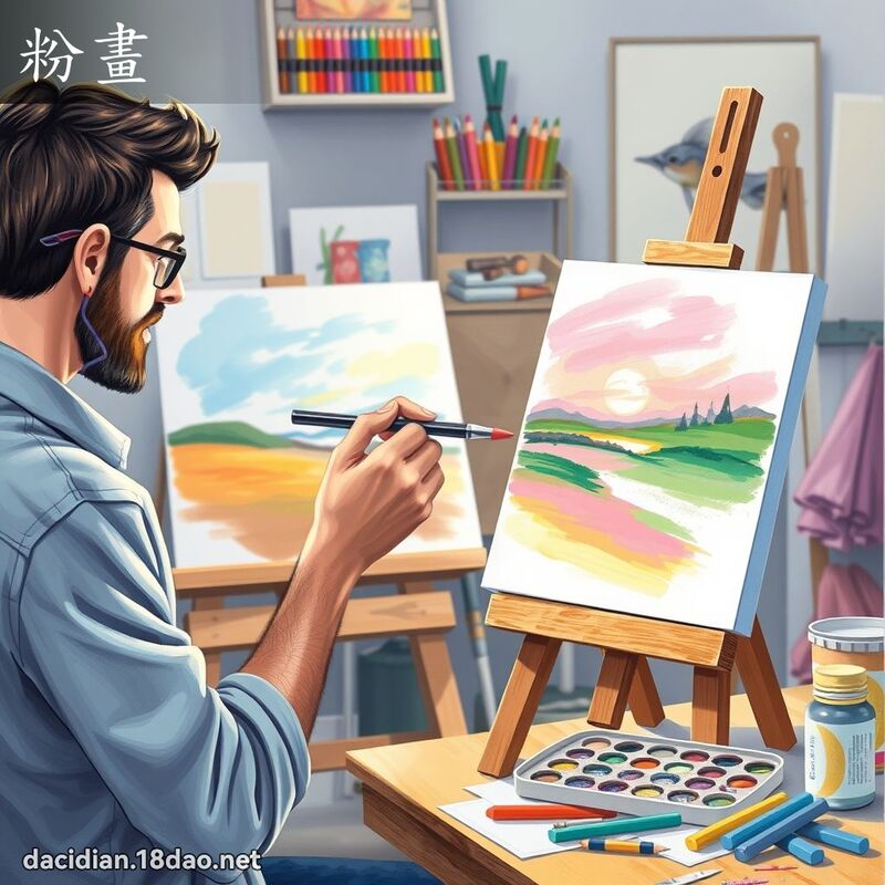 粉畫 - 國語大辭典配圖