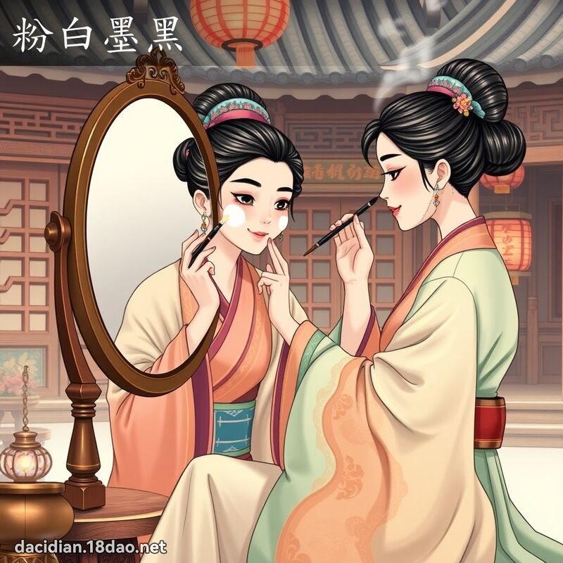 粉白墨黑 - 國語大辭典配圖