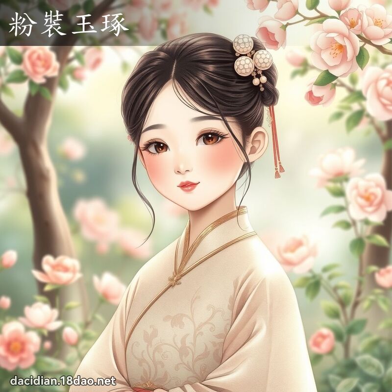粉裝玉琢 - 國語大辭典配圖