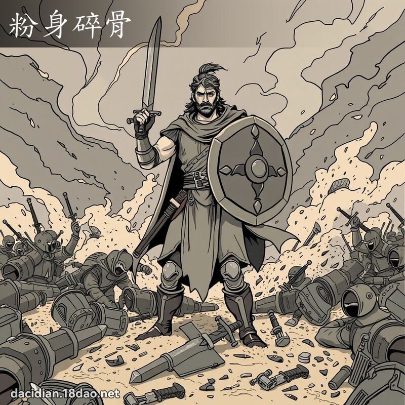 粉身碎骨 - 国语大辞典配图
