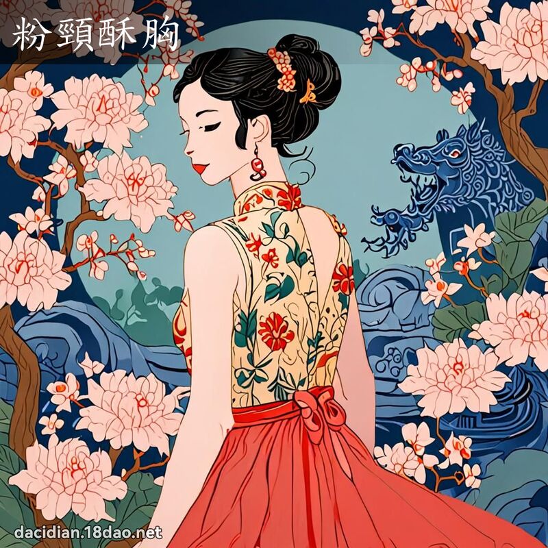 粉頸酥胸 - 國語大辭典配圖