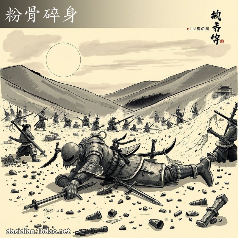 粉骨碎身 - 国语大辞典配图