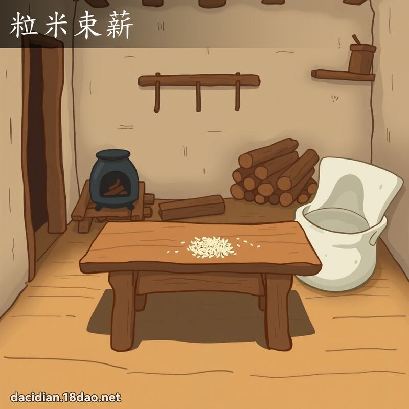 粒米束薪 - 國語大辭典配圖