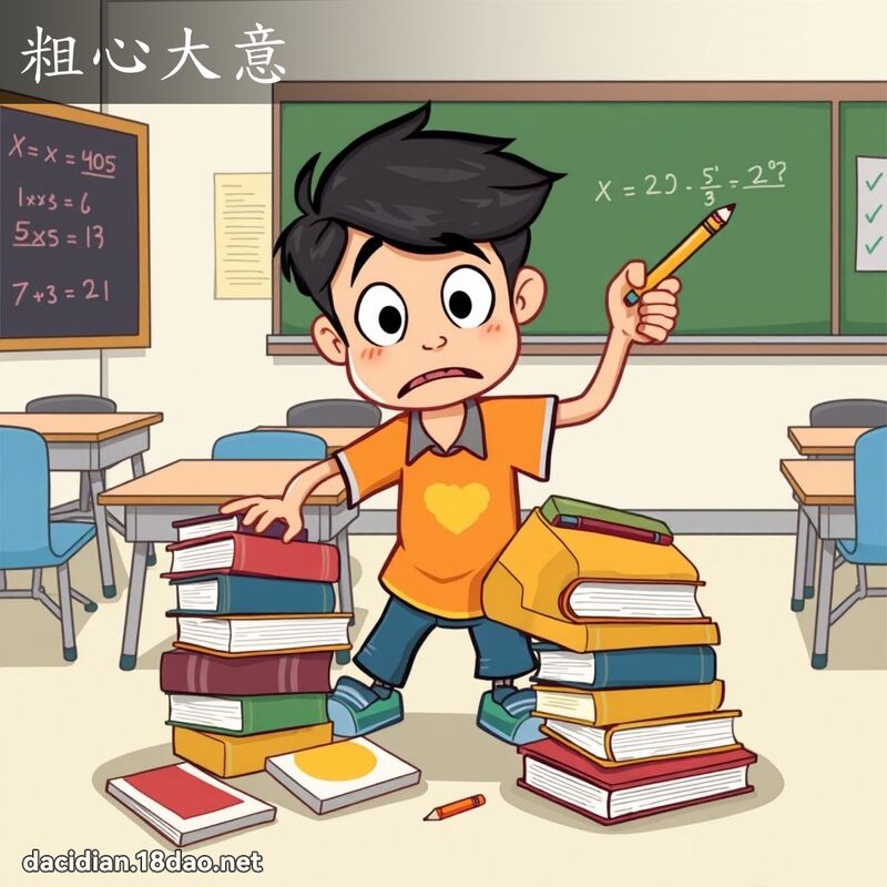 粗心大意 - 国语大辞典配图