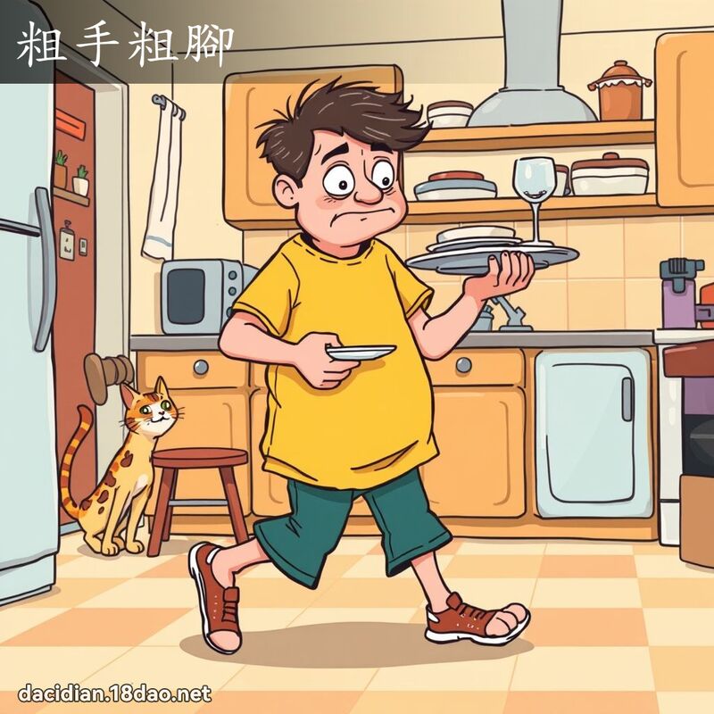 粗手粗脚 - 国语大辞典配图