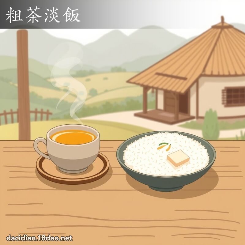 粗茶淡饭 - 国语大辞典配图