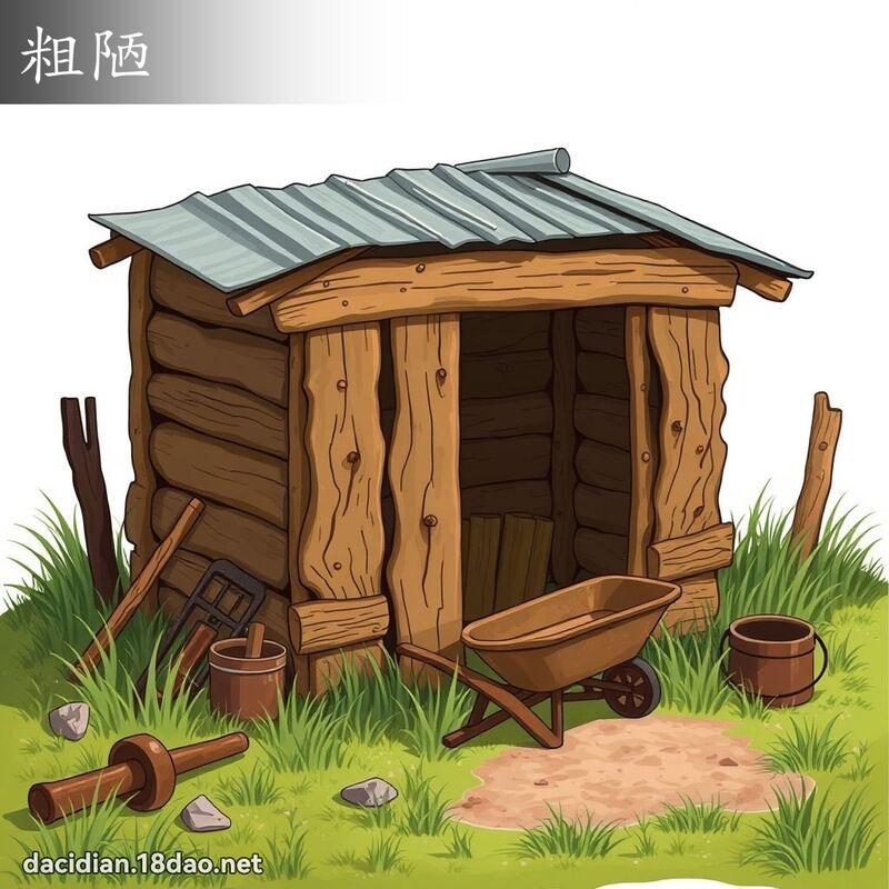 粗陋 - 國語大辭典配圖