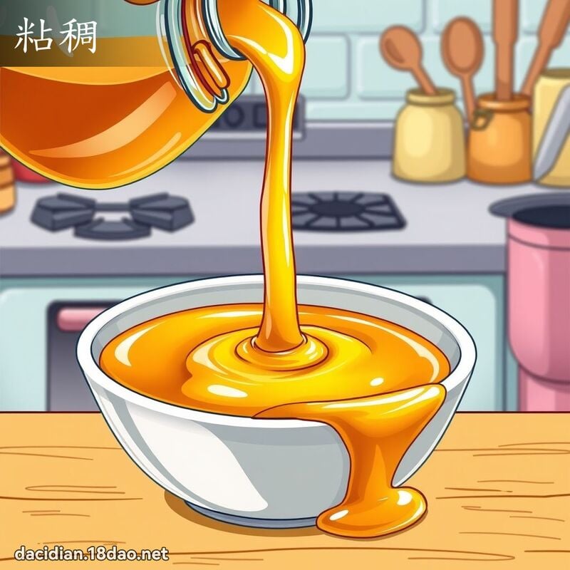 粘稠 - 国语大辞典配图