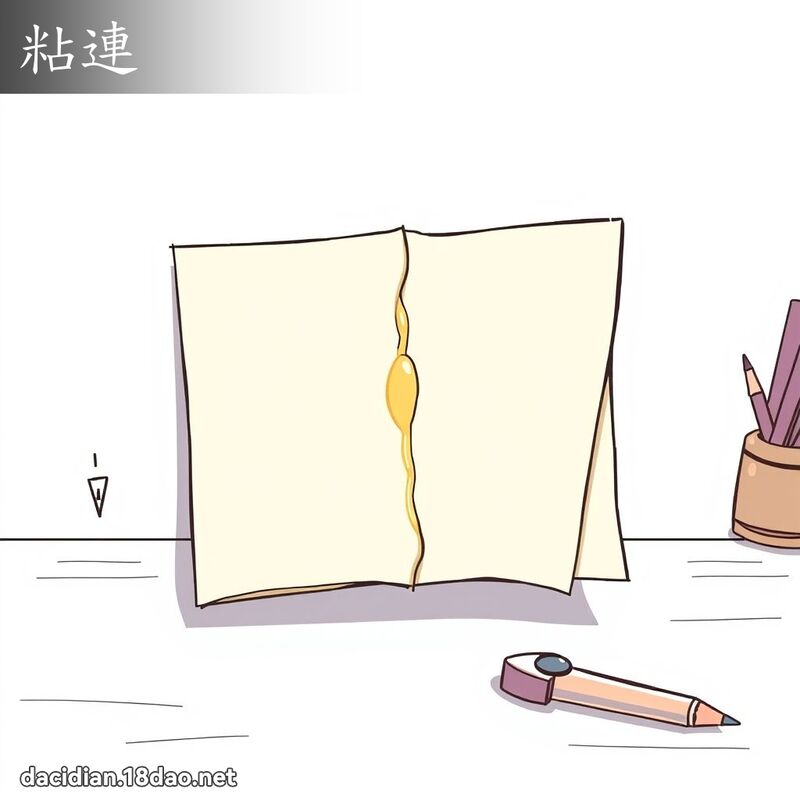 粘连 - 国语大辞典配图