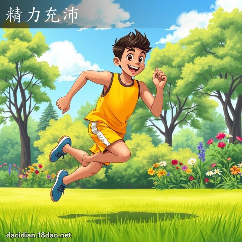 精力充沛 - 國語大辭典配圖