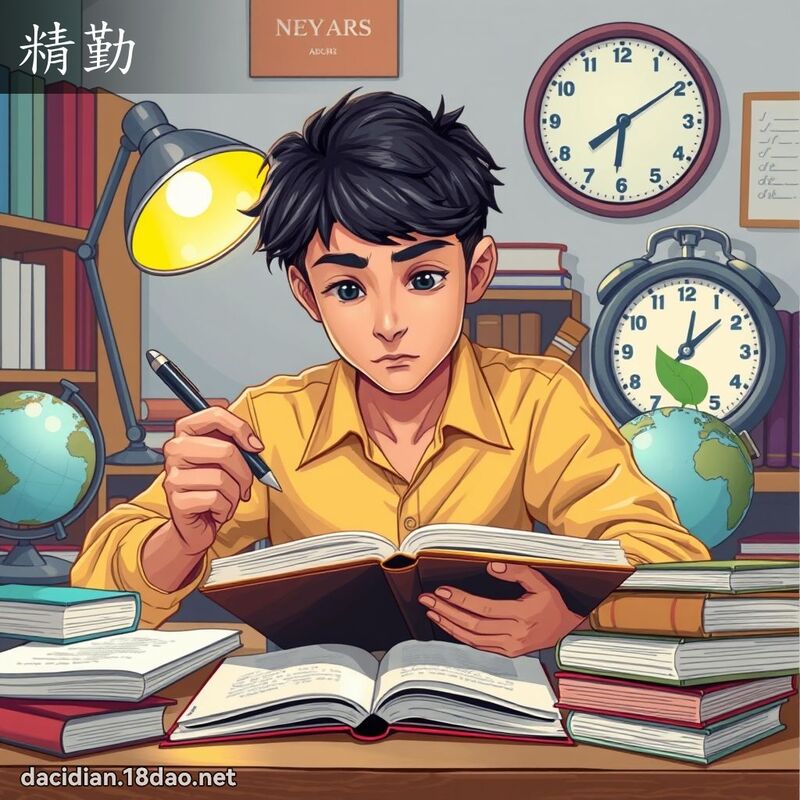 精勤 - 國語大辭典配圖