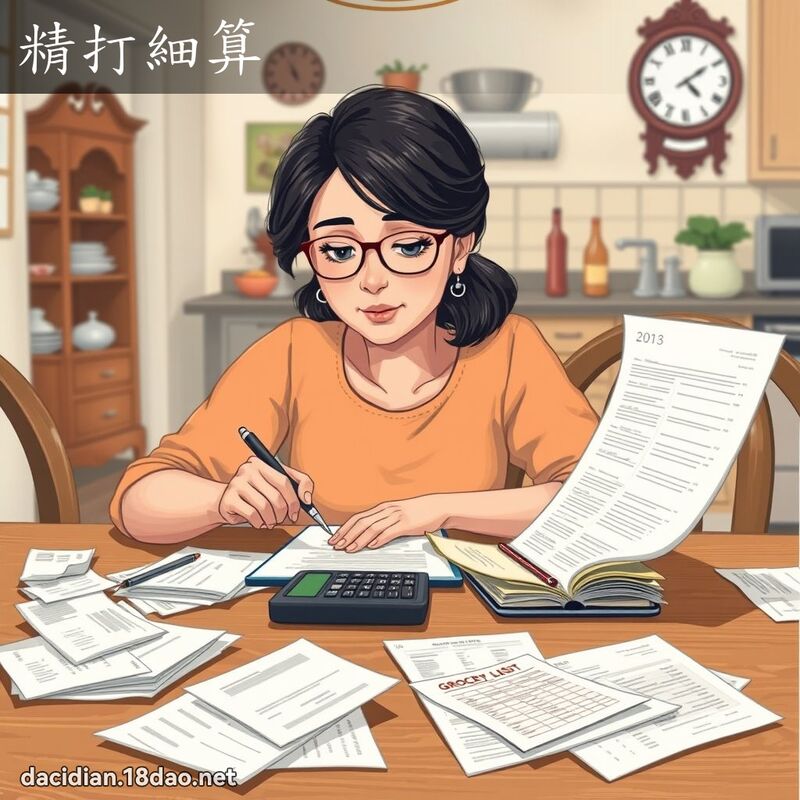 精打細算 - 國語大辭典配圖