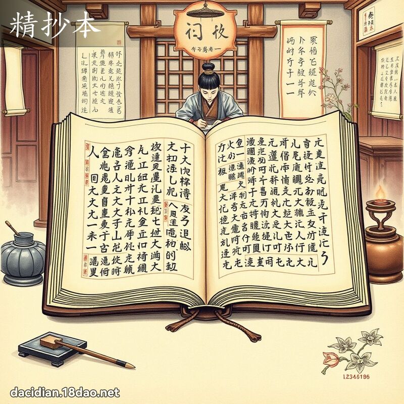 精抄本 - 国语大辞典配图