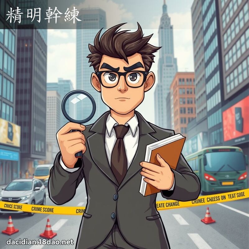 精明干练 - 国语大辞典配图
