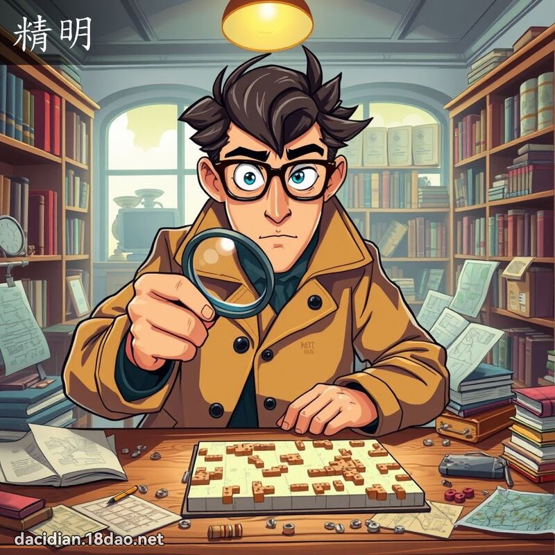 精明 - 國語大辭典配圖