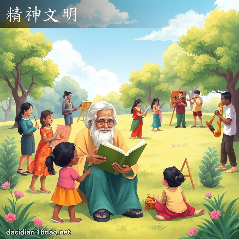 精神文明 - 國語大辭典配圖