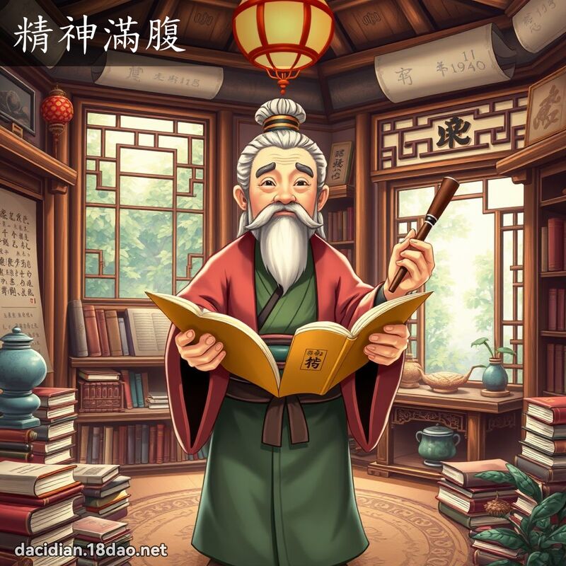 精神满腹 - 国语大辞典配图